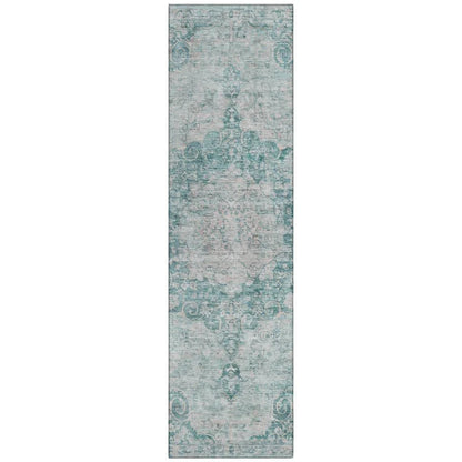 LOOMLAN Rugs Arienne Teal Washable Indoor-Outdoor Rug