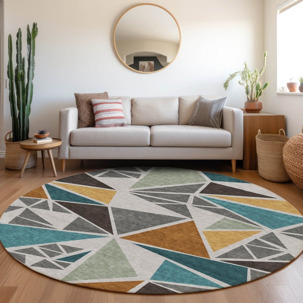 LOOMLAN Rugs Aristea Gray Washable Indoor-Outdoor Rug