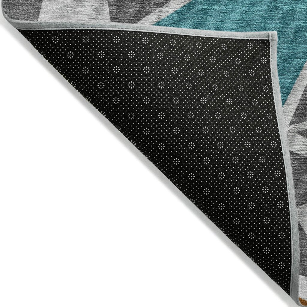 LOOMLAN Rugs Aristea Gray Washable Indoor-Outdoor Rug