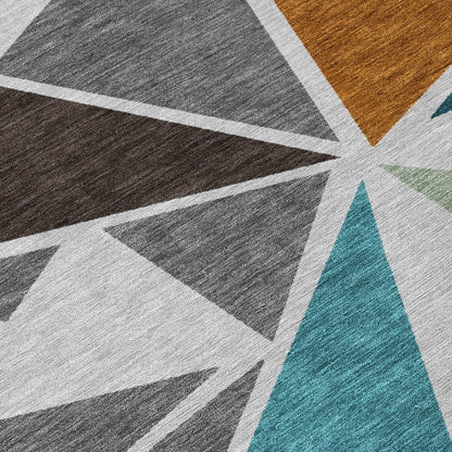 LOOMLAN Rugs Aristea Gray Washable Indoor-Outdoor Rug