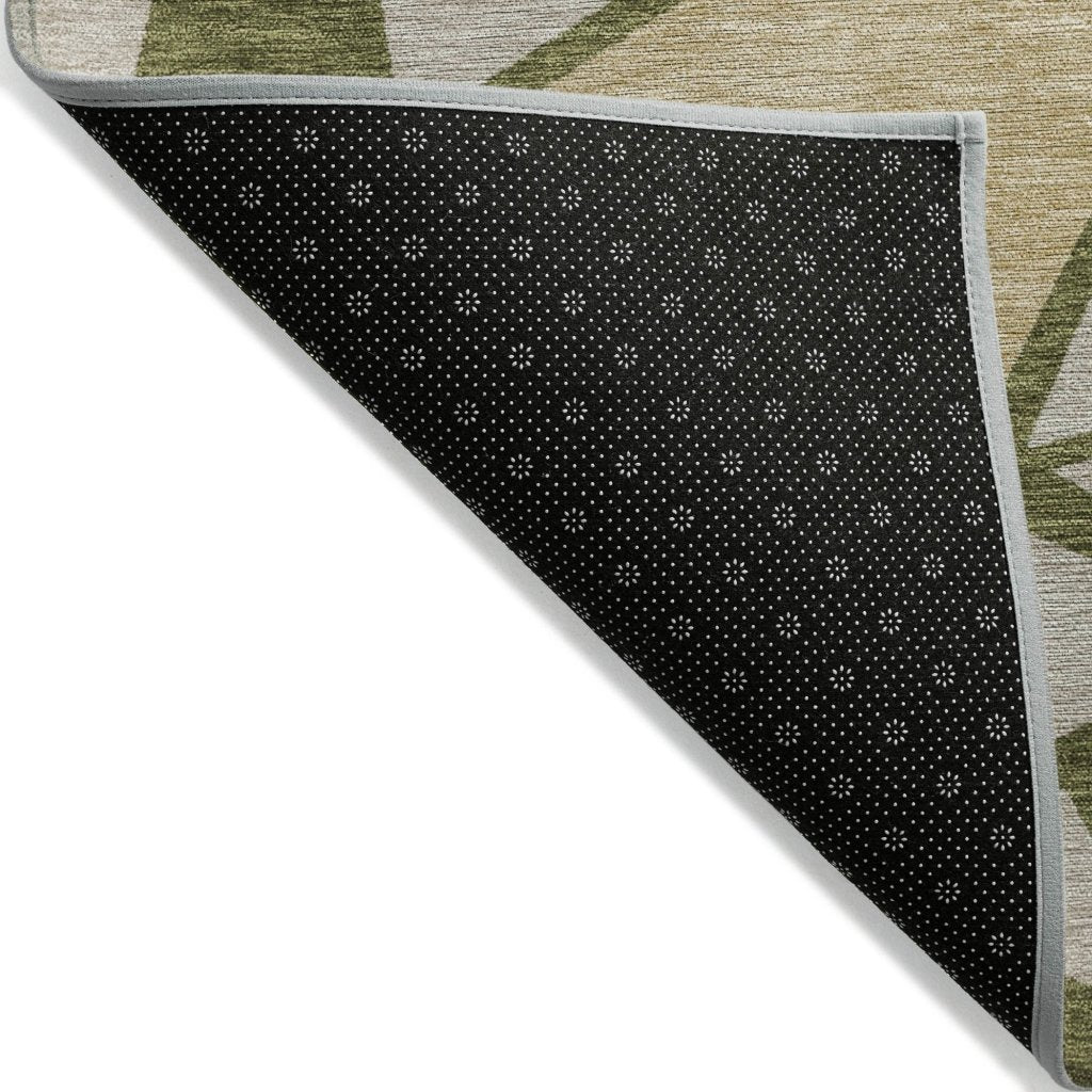 LOOMLAN Rugs Aristea Green Washable Indoor-Outdoor Rug
