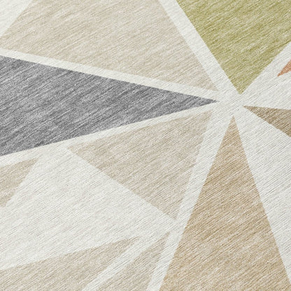 LOOMLAN Rugs Aristea Ivory Washable Indoor-Outdoor Rug