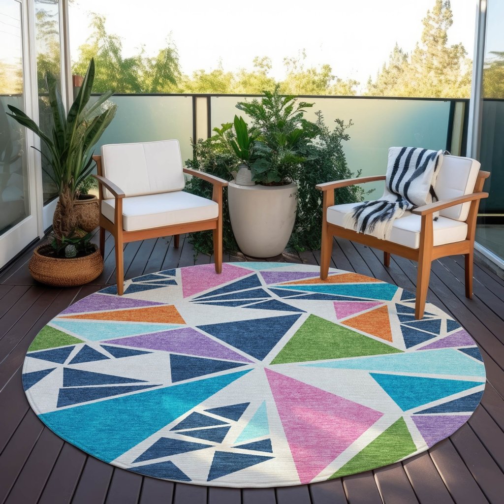 LOOMLAN Rugs Aristea White Washable Indoor-Outdoor Rug