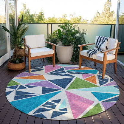 LOOMLAN Rugs Aristea White Washable Indoor-Outdoor Rug