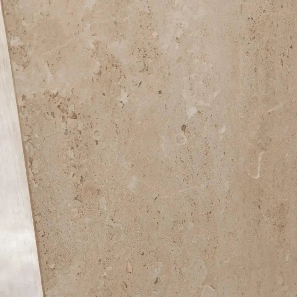 Diamond Sofa Ark Genuine Beige Marble Square Pedestal End Table
