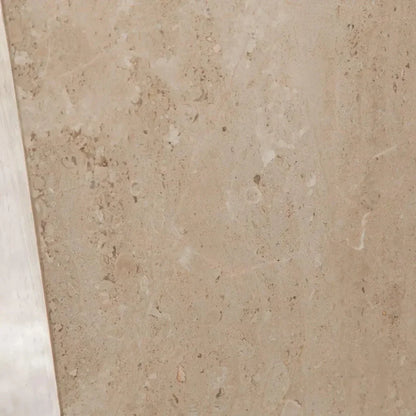 Diamond Sofa Ark Genuine Beige Marble Square Pedestal End Table