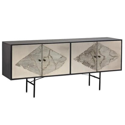SUNPAN Arlington Black Iron Frame Sideboard