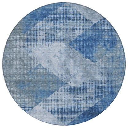 Arvaya Blue Washable Indoor - Outdoor Rug - LOOMLAN - LOOMLAN Rugs - Outdoor Rugs