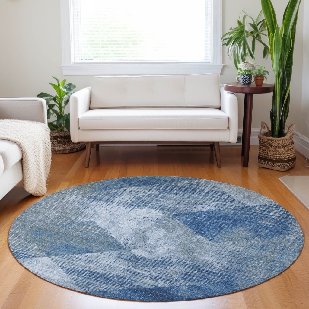 Arvaya Blue Washable Indoor - Outdoor Rug - LOOMLAN - LOOMLAN Rugs - Outdoor Rugs