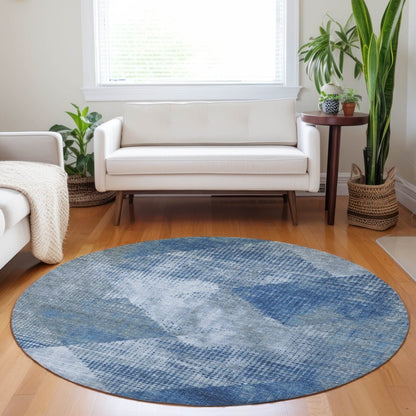 Arvaya Blue Washable Indoor - Outdoor Rug - LOOMLAN - LOOMLAN Rugs - Outdoor Rugs