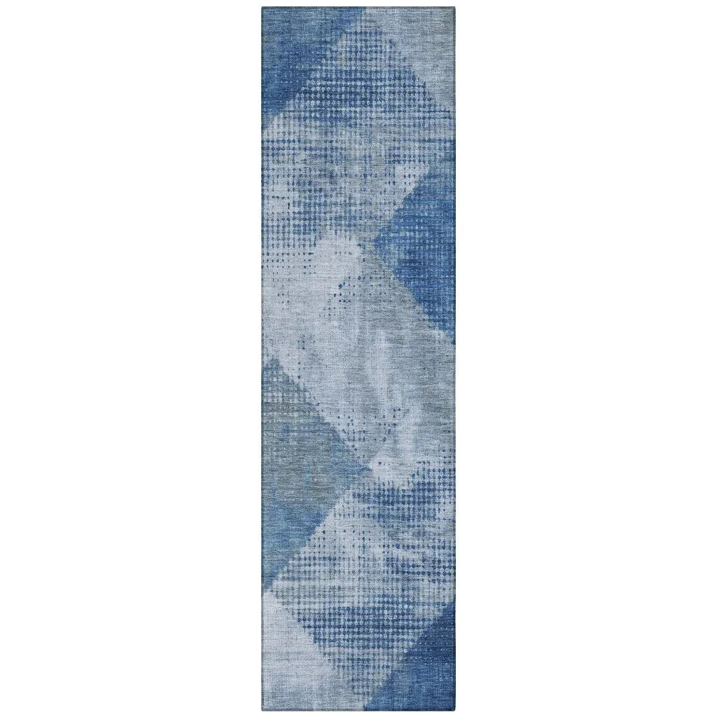 Arvaya Blue Washable Indoor-Outdoor Rug