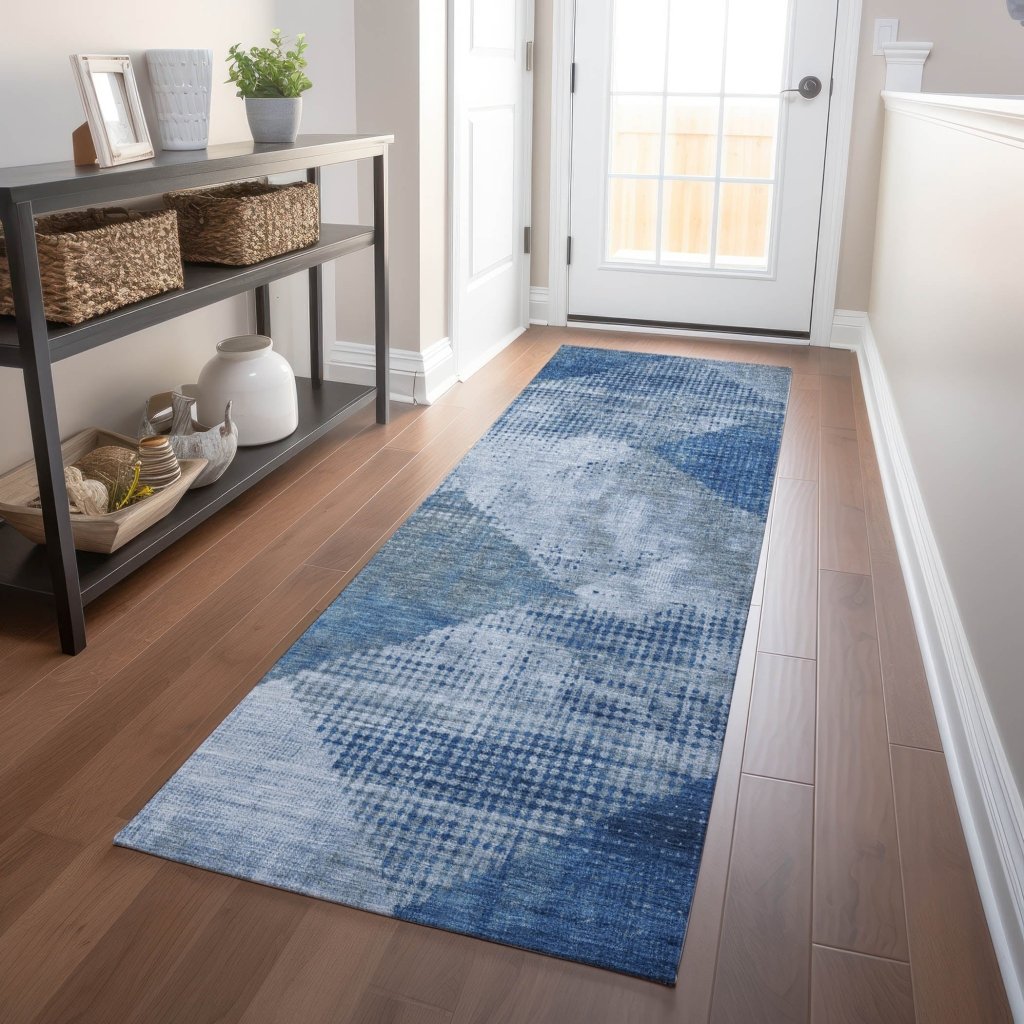 Arvaya Blue Washable Indoor - Outdoor Rug - LOOMLAN - LOOMLAN Rugs - Outdoor Rugs