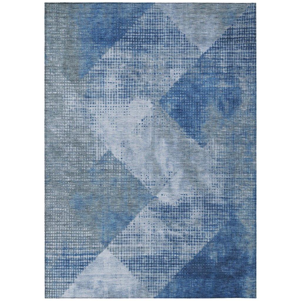 Arvaya Blue Washable Indoor-Outdoor Rug