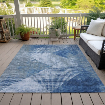 Arvaya Blue Washable Indoor - Outdoor Rug - LOOMLAN - LOOMLAN Rugs - Outdoor Rugs