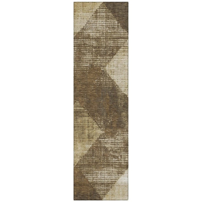 Arvaya Brown Washable Indoor - Outdoor Rug - LOOMLAN - LOOMLAN Rugs - Outdoor Rugs