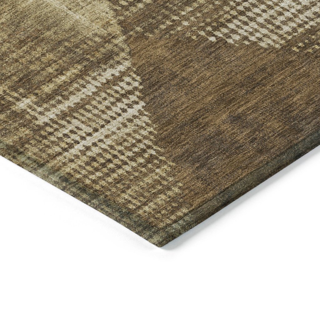 Arvaya Brown Washable Indoor - Outdoor Rug - LOOMLAN - LOOMLAN Rugs - Outdoor Rugs