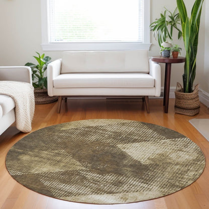 Arvaya Brown Washable Indoor - Outdoor Rug - LOOMLAN - LOOMLAN Rugs - Outdoor Rugs