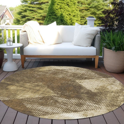 Arvaya Brown Washable Indoor - Outdoor Rug - LOOMLAN - LOOMLAN Rugs - Outdoor Rugs