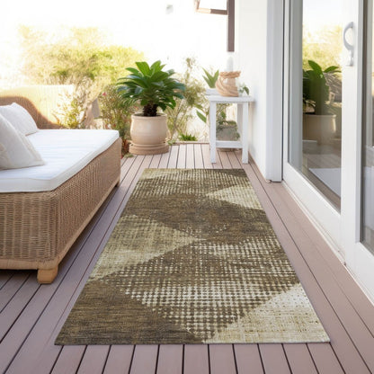 Arvaya Brown Washable Indoor - Outdoor Rug - LOOMLAN - LOOMLAN Rugs - Outdoor Rugs