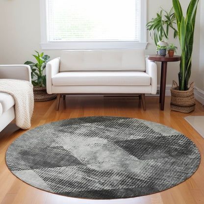 LOOMLAN Rugs Arvaya Gray Washable Indoor-Outdoor Rug