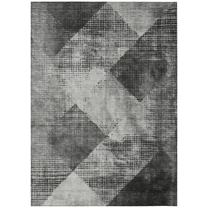 LOOMLAN Rugs Arvaya Gray Washable Indoor-Outdoor Rug