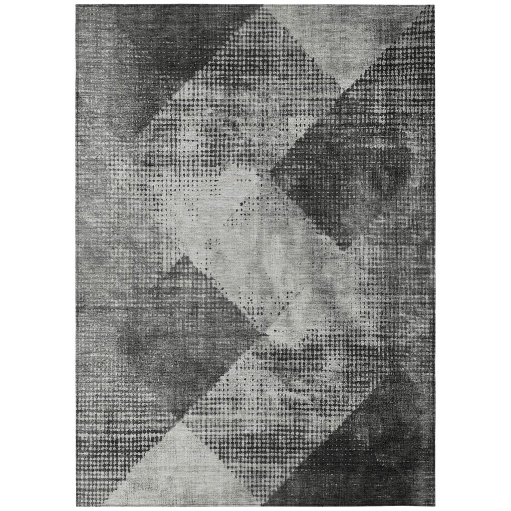 LOOMLAN Rugs Arvaya Gray Washable Indoor-Outdoor Rug