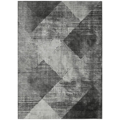 LOOMLAN Rugs Arvaya Gray Washable Indoor-Outdoor Rug