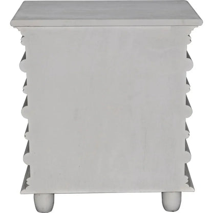 Noir Ascona Wood Side Table With Drawers