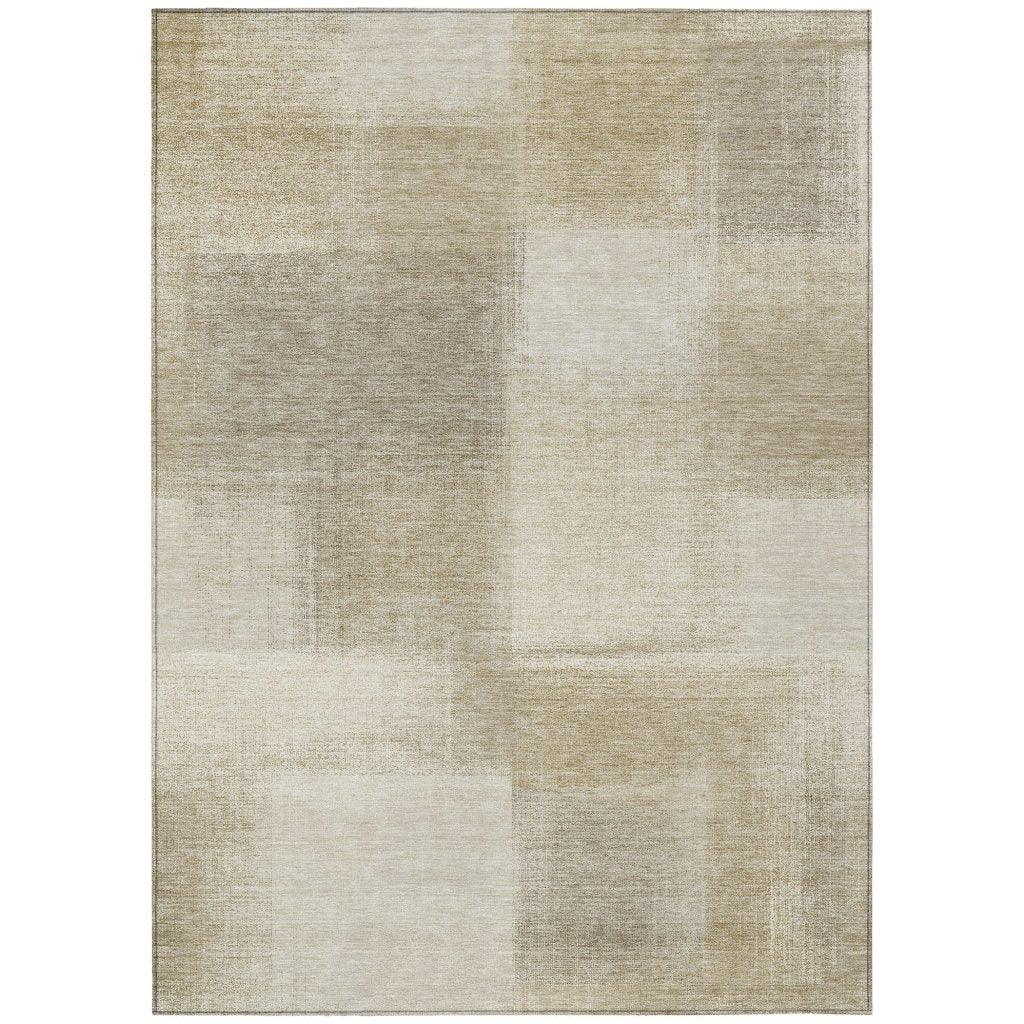 Asha Brown Washable Indoor-Outdoor Rug