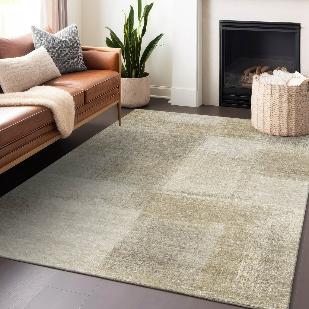 Asha Brown Washable Indoor - Outdoor Rug - LOOMLAN - LOOMLAN Rugs - Outdoor Rugs