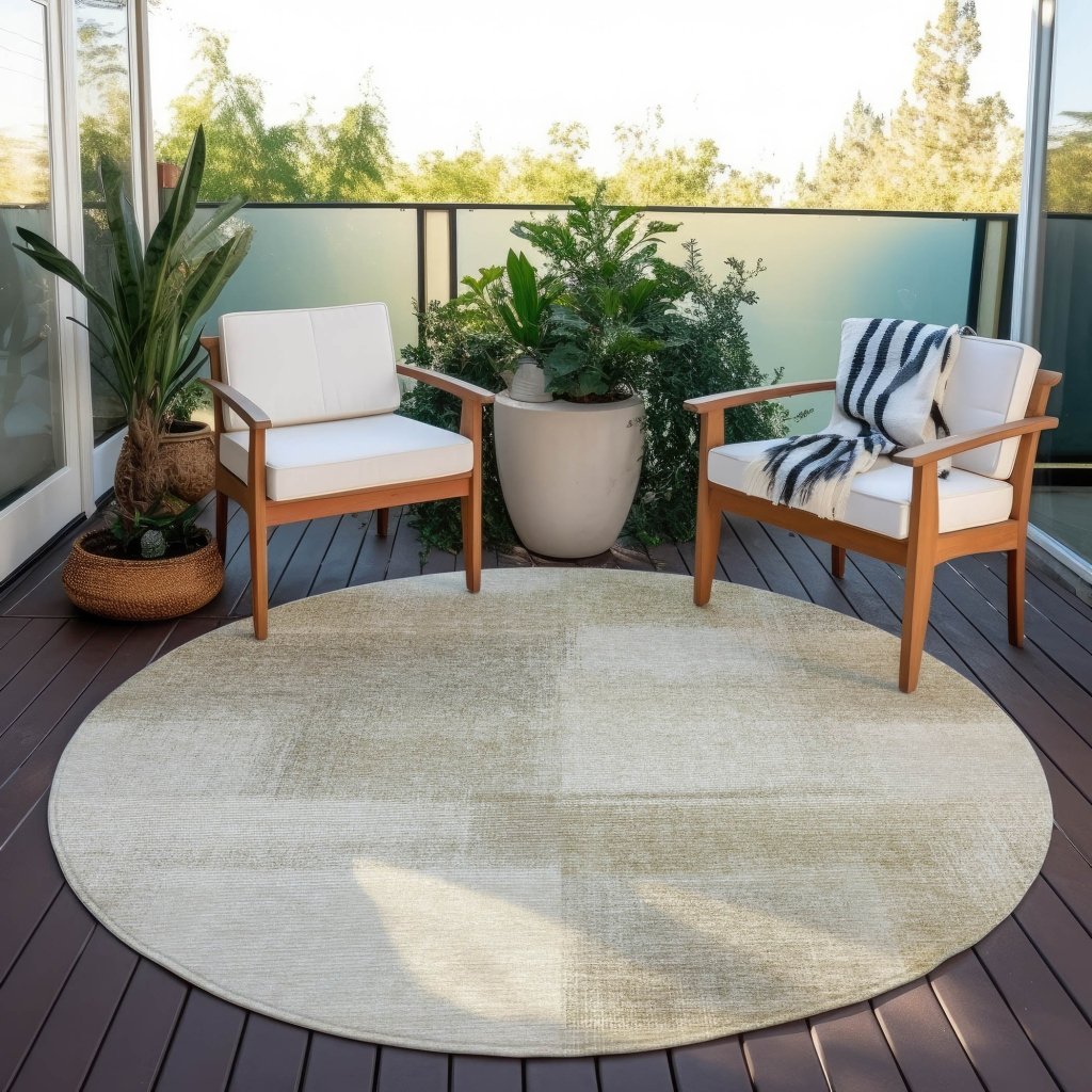 Asha Brown Washable Indoor - Outdoor Rug - LOOMLAN - LOOMLAN Rugs - Outdoor Rugs