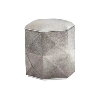 Ashanti Cowhide Small Storage Ottoman