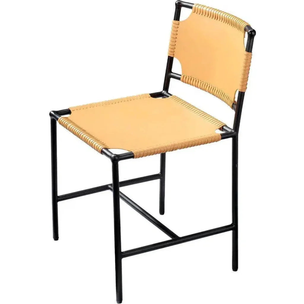 Asher Tan Full Grain Leather Dining Chair - LOOMLAN - Jamie Young - Dining Chairs