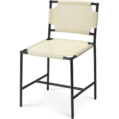 Asher Tan Full Grain Leather Dining Chair - LOOMLAN - Jamie Young - Dining Chairs