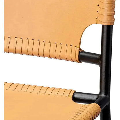 Asher Tan Full Grain Leather Dining Chair - LOOMLAN - Jamie Young - Dining Chairs