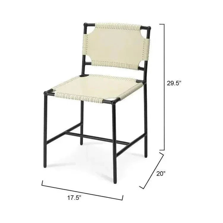 Asher Tan Full Grain Leather Dining Chair - LOOMLAN - Jamie Young - Dining Chairs