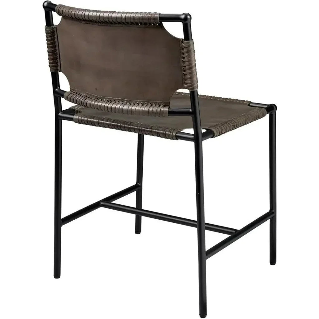 Asher Tan Full Grain Leather Dining Chair - LOOMLAN - Jamie Young - Dining Chairs