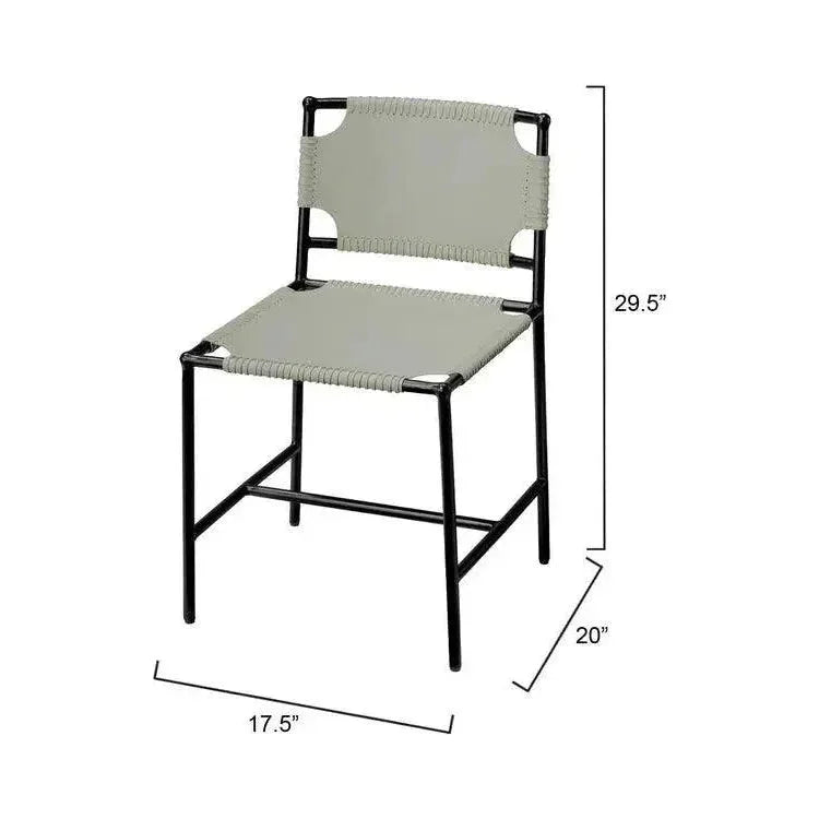 Asher Tan Full Grain Leather Dining Chair - LOOMLAN - Jamie Young - Dining Chairs
