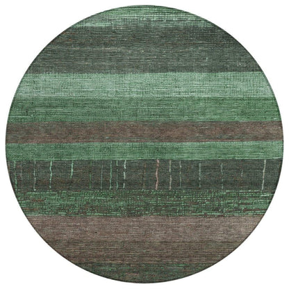 LOOMLAN Rugs Ashuryn Green Washable Indoor-Outdoor Rug