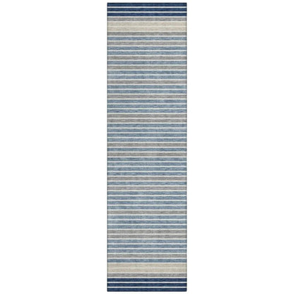 LOOMLAN Rugs Asymira Blue Washable Indoor-Outdoor Rug