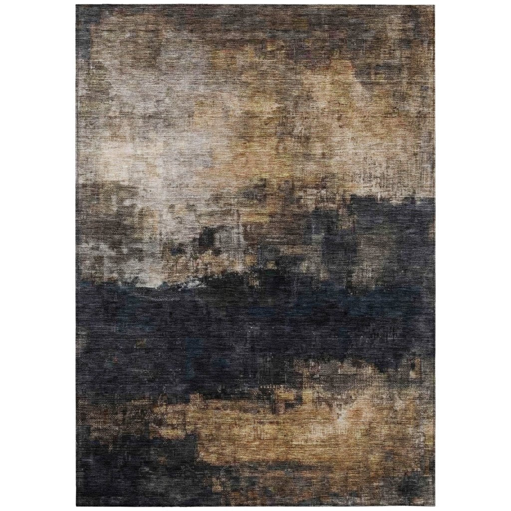LOOMLAN Rugs Atalika Gray Washable Indoor-Outdoor Rug