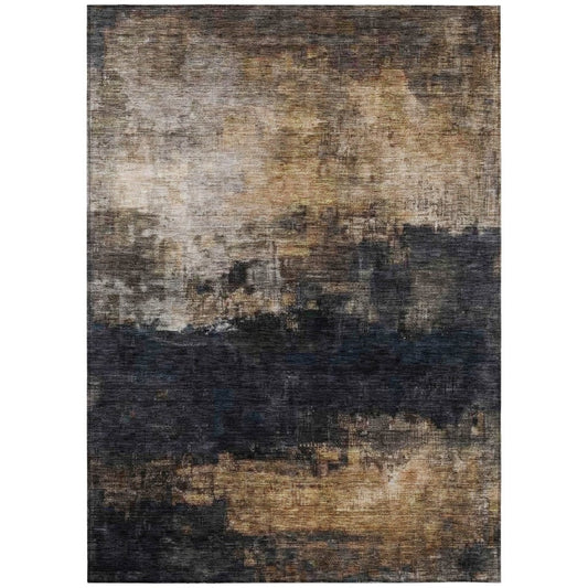 LOOMLAN Rugs Atalika Gray Washable Indoor-Outdoor Rug