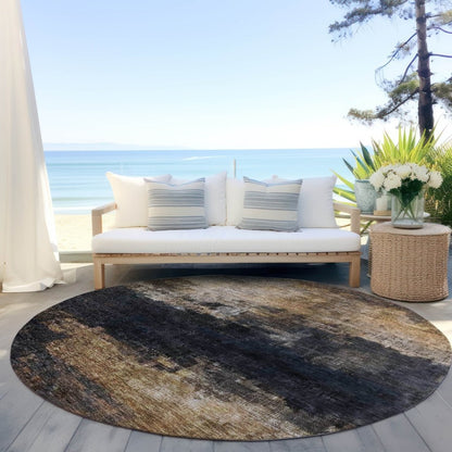 LOOMLAN Rugs Atalika Gray Washable Indoor-Outdoor Rug