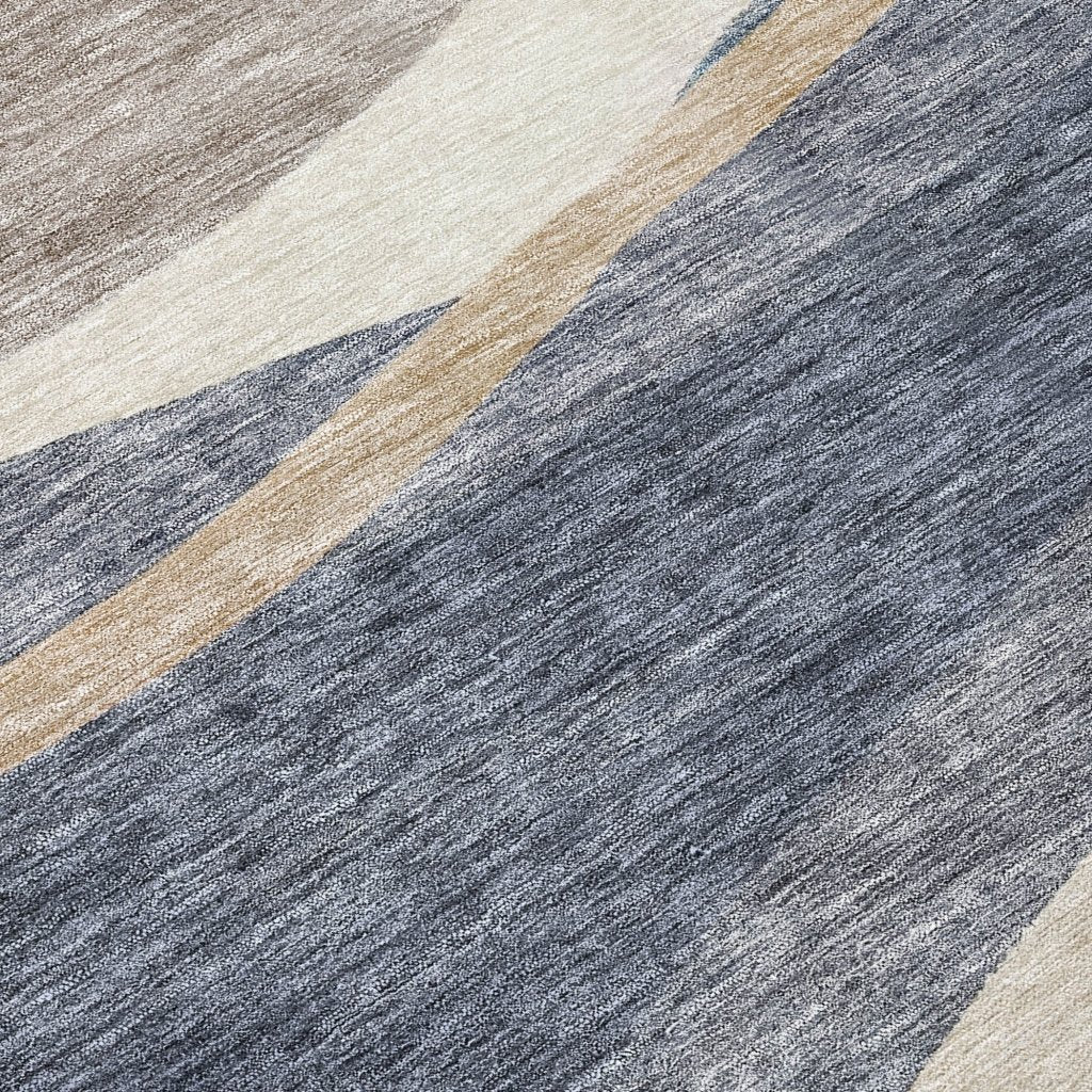 LOOMLAN Rugs Athena Blue Washable Indoor-Outdoor Rug