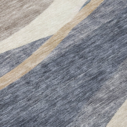 LOOMLAN Rugs Athena Blue Washable Indoor-Outdoor Rug