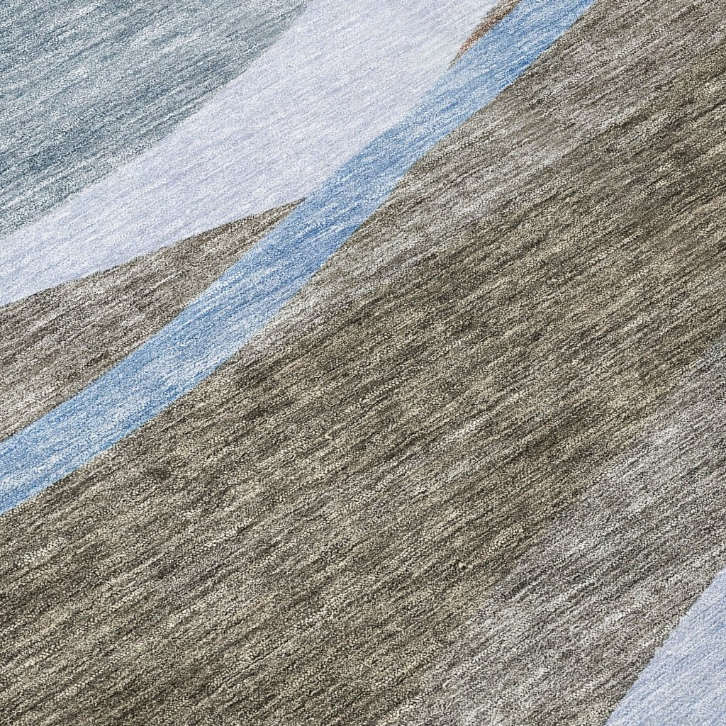 LOOMLAN Rugs Athena Brown Washable Indoor-Outdoor Rug
