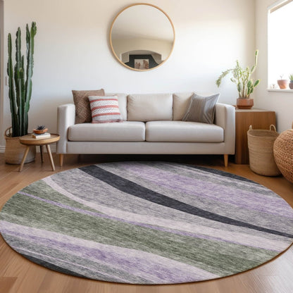LOOMLAN Rugs Athena Green Washable Indoor-Outdoor Rug