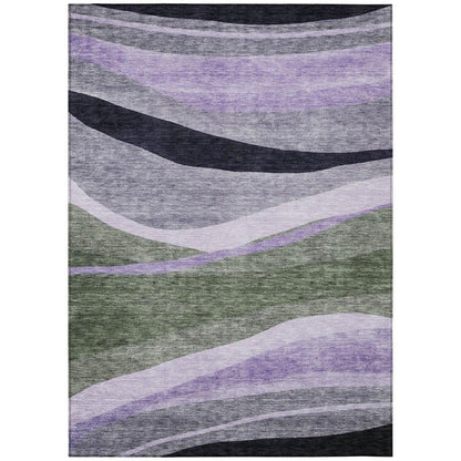 LOOMLAN Rugs Athena Green Washable Indoor-Outdoor Rug
