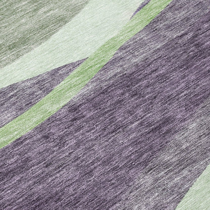 LOOMLAN Rugs Athena Purple Washable Indoor-Outdoor Rug