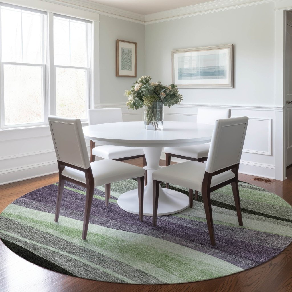 LOOMLAN Rugs Athena Purple Washable Indoor-Outdoor Rug